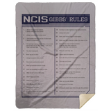NCIS Gibbs' Rules Blanket, NCIS Gibbs' Rules Fleece, or Sherpa Blanket MSHL Premium Sherpa Blanket 60x80