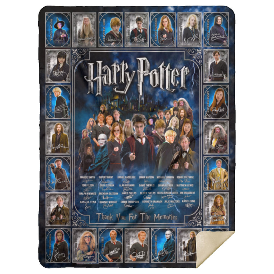 Harry Potter Blanket, Thank You For The Memories Fleece, Sherpa Blankets MSHL Premium Sherpa Blanket 60x80