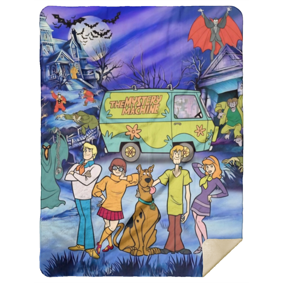 Scooby-Doo Blanket, Scooby-Doo and Friends Fleece, Sherpa Blanket MSHL Premium Sherpa Blanket 60x80