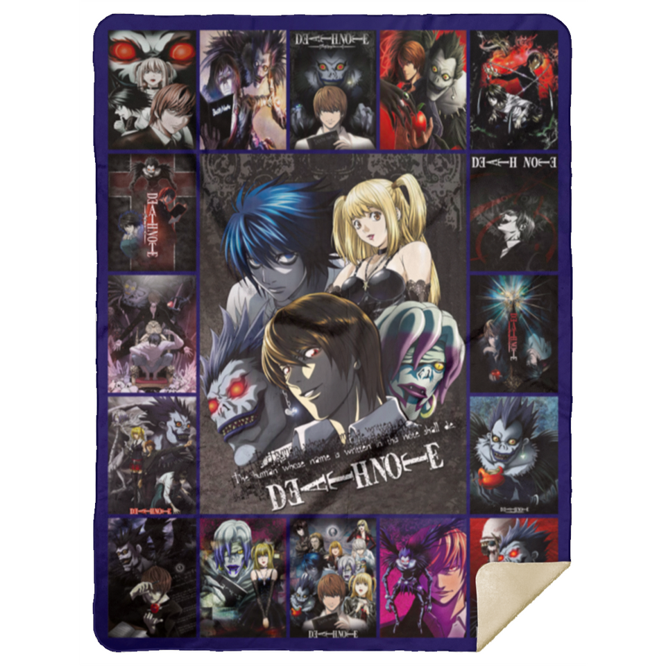 Death Note Blanket, Death Note Manga Anime Fleece, Sherpa Blanket Soft and Cozy MSHL Premium Sherpa Blanket 60x80