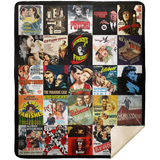 Alfred Hitchcock Blankets, Alfred Hitchcock Best Movies Ever Fleece Sherpa MSHM Premium Sherpa Blanket 50x60