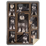 Schnauzer Dog Blanket, 3D Schnauzer Dog for Dog Lovers Fleece, Sherpa Blanket - MSHL Premium Mink Sherpa Blanket 60x80