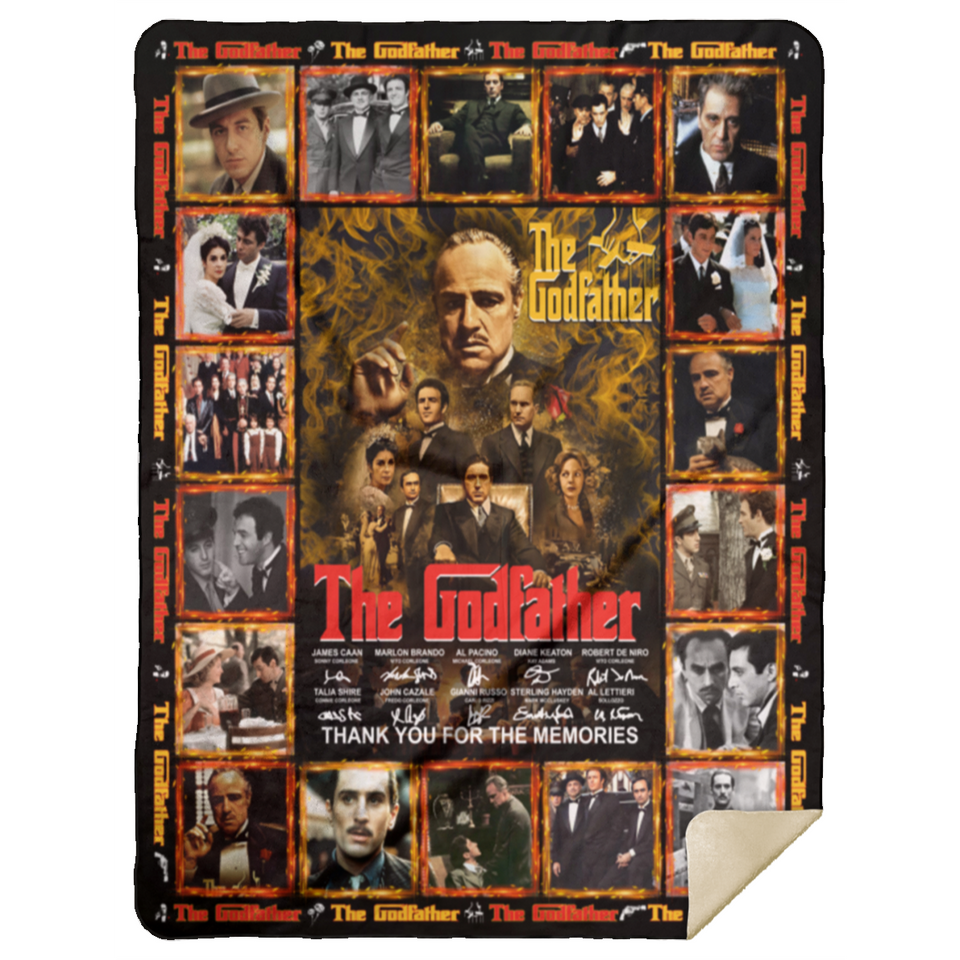 The Godfather Blanket, The Godfather Thank You For The Memories Fleece Blanket MSHL Premium Sherpa Blanket 60x80