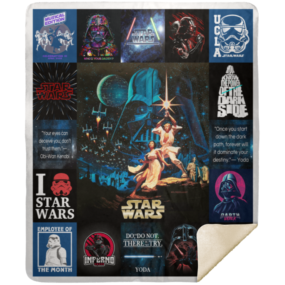 Star Wars Blanket, Star Wars Movies Fleece, Sherpa Blanket Soft and Cozy MSHM Premium Sherpa Blanket 50x60