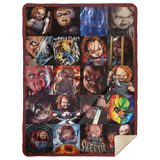 Chucky Blankets, Wanna Play Quilt, Fleece Sherpa, Halloween Creepy Movies Gifts MSHL Premium Sherpa Blanket 60x80