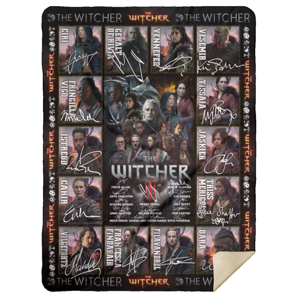 The Witcher Blanket, The Witcher TV Series Fleece Sherpa Blanket Geralt of Rivia MSHL Premium Sherpa Blanket 60x80
