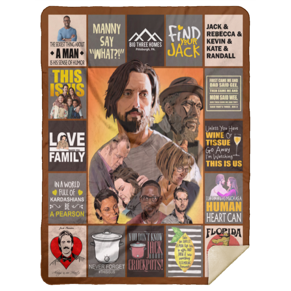 This Is Us Blanket, This Is Us TV Series Fleece, Sherpa Blanket MSHL Premium Sherpa Blanket 60x80