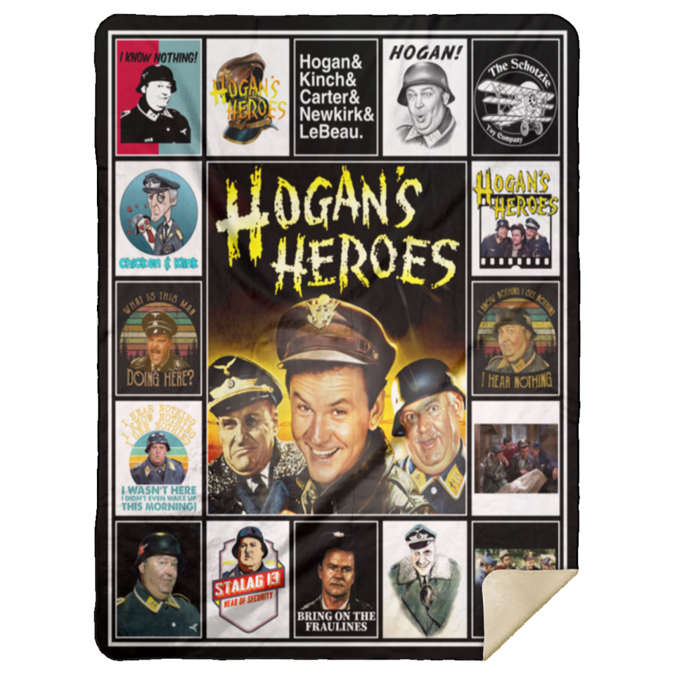 Hogan's Heroes Blankets, German World War II Fleece Sherpa, Bob Crane 2 MSHL Premium Sherpa Blanket 60x80