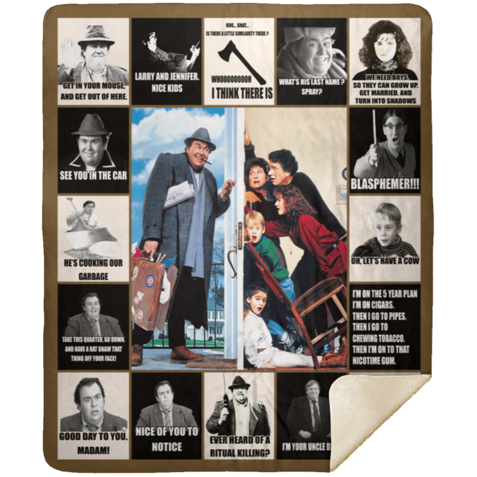 Uncle Buck Blanket John Candy Fleece, Sherpa Blankets Super Soft Comfy Warm MSHM Premium Sherpa Blanket 50x60