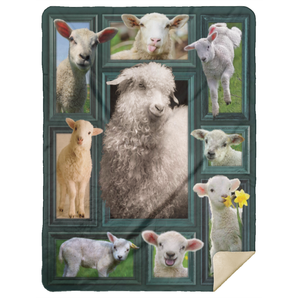Sheep 3D Blanket, Lovely Sheep Animal Fleece, Sherpa Blanket MSHL Premium Mink Sherpa Blanket 60x80