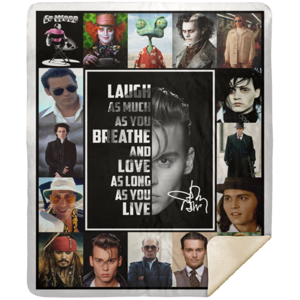 Johnny Depp Blanket, Johnny Depp Fleece, Sherpa Blanket For Fans Ver2 - MSHM Premium Mink Sherpa Blanket 50x60