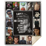 Johnny Depp Blanket, Johnny Depp Fleece, Sherpa Blanket For Fans Ver2 - MSHM Premium Mink Sherpa Blanket 50x60