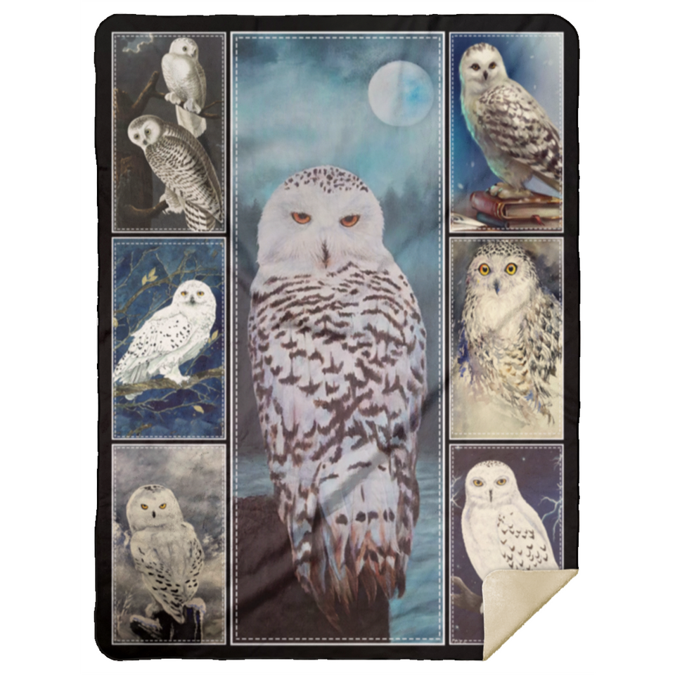 Owl Blanket, Owl Lover Fleece, Sherpa Blanket Soft and Cozy Luxury MSHL Premium Sherpa Blanket 60x80