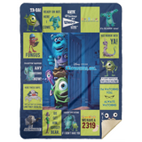 Monsters Inc Blanket, Monsters Inc Cartoon Movies Fleece, Sherpa Blanket MSHL Premium Sherpa Blanket 60x80