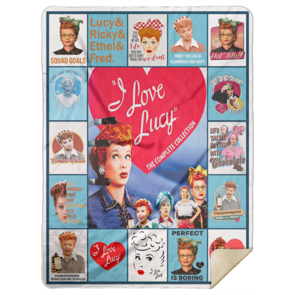 I Love Lucy Blanket, I Love Lucy TV Series Fleece, Blanket Ver4 - MSHL Premium Mink Sherpa Blanket 60x80