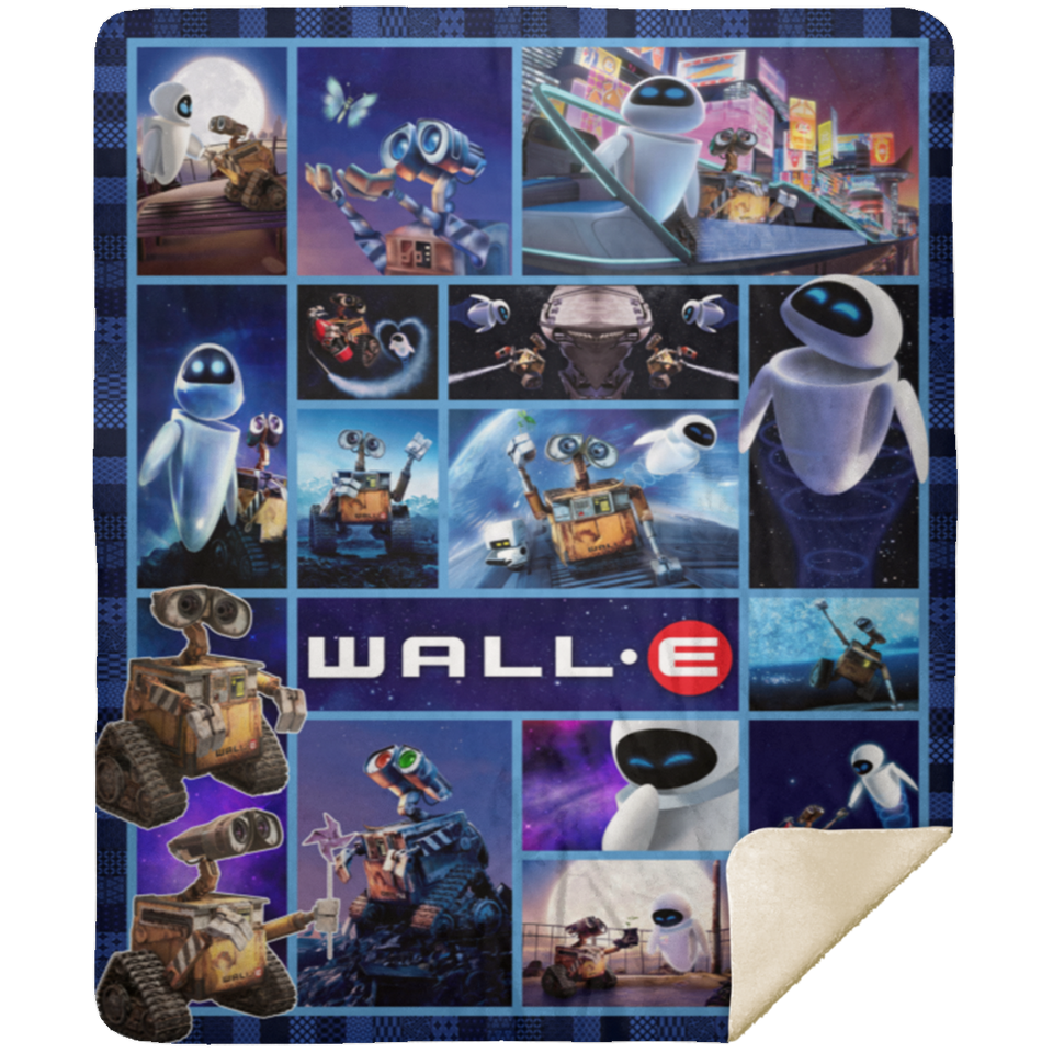 Wall E Blanket, Wall E Fleece, Sherpa Blanket Soft and Cozy Luxury MSHM Premium Sherpa Blanket 50x60
