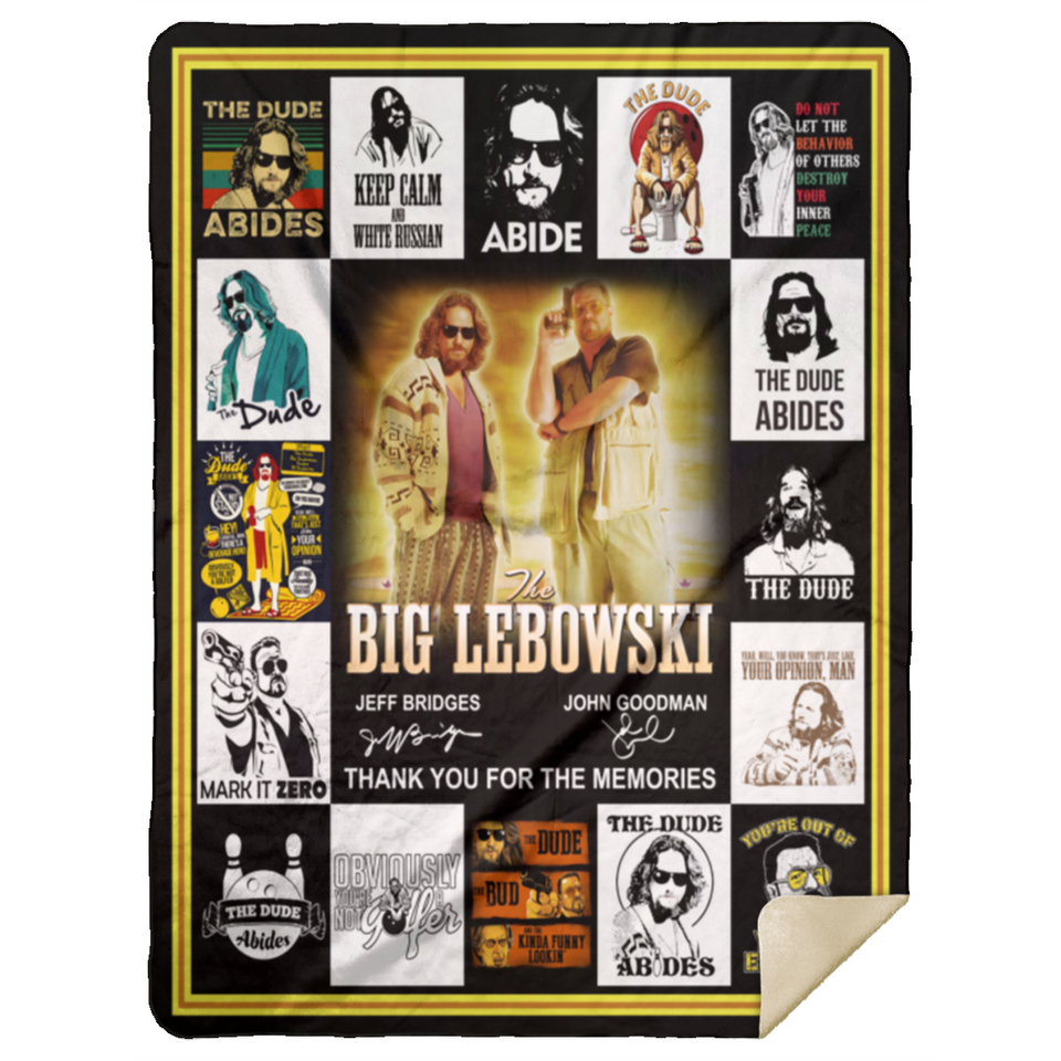 The Big Lebowski Blanket, The Big Lebowski Fleece, Sherpa Blanket MSHL Premium Mink Sherpa Blanket 60x80