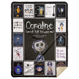 Coraline Blanket, Coraline Movies Fleece, Sherpa Blanket Soft and Cozy Gifts MSHL Premium Sherpa Blanket 60x80