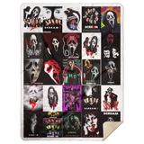 Scream Poster Blankets, Ghostface Horror Movies Fleece Sherpa, Halloween Gifts MSHL Premium Sherpa Blanket 60x80