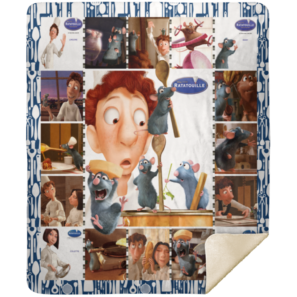Ratatouille Blanket, Ratatouille Cartoon Movies Fleece, Sherpa Blanket MSHM Premium Sherpa Blanket 50x60