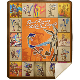 Wile E. Coyote and the Road Runner Blanket, Looney Tunes Quilt, Fleece Sherpa MSHM Premium Sherpa Blanket 50x60