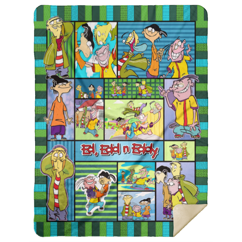 Ed, Edd n Eddy Blanket, Ed Edd n Eddy Cartoon TV Series MSHL Premium Mink Sherpa Blanket 60x80