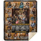 Yellowstone Blanket, Yellowstone Dutton Ranch TV Series Fleece, Sherpa Blanket MSHM Premium Sherpa Blanket 50x60