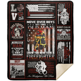 Firefighter Blanket, Firefighters' Day Birthday Gift Idea Fleece, Sherpa Blanket MSHM Premium Sherpa Blanket 50x60
