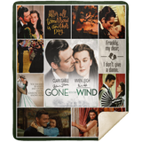 Gone With The Wind Blanket, Gone with the Wind (1939) Fleece, Sherpa Blanket - MSHM Premium Mink Sherpa Blanket 50x60