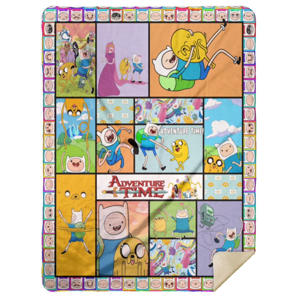 Adventure Time Blanket, Adventure Time TV Series Fleece, Sherpa Blanket MSHL Premium Sherpa Blanket 60x80