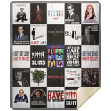 Suits Blanket, Suits TV Series Fleece, Sherpa Blanket Soft and Cozy Luxury MSHM Premium Sherpa Blanket 50x60