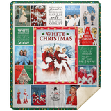 White Christmas Blanket, White Christmas Movie Fleece, Sherpa Blanket MSHM Premium Sherpa Blanket 50x60