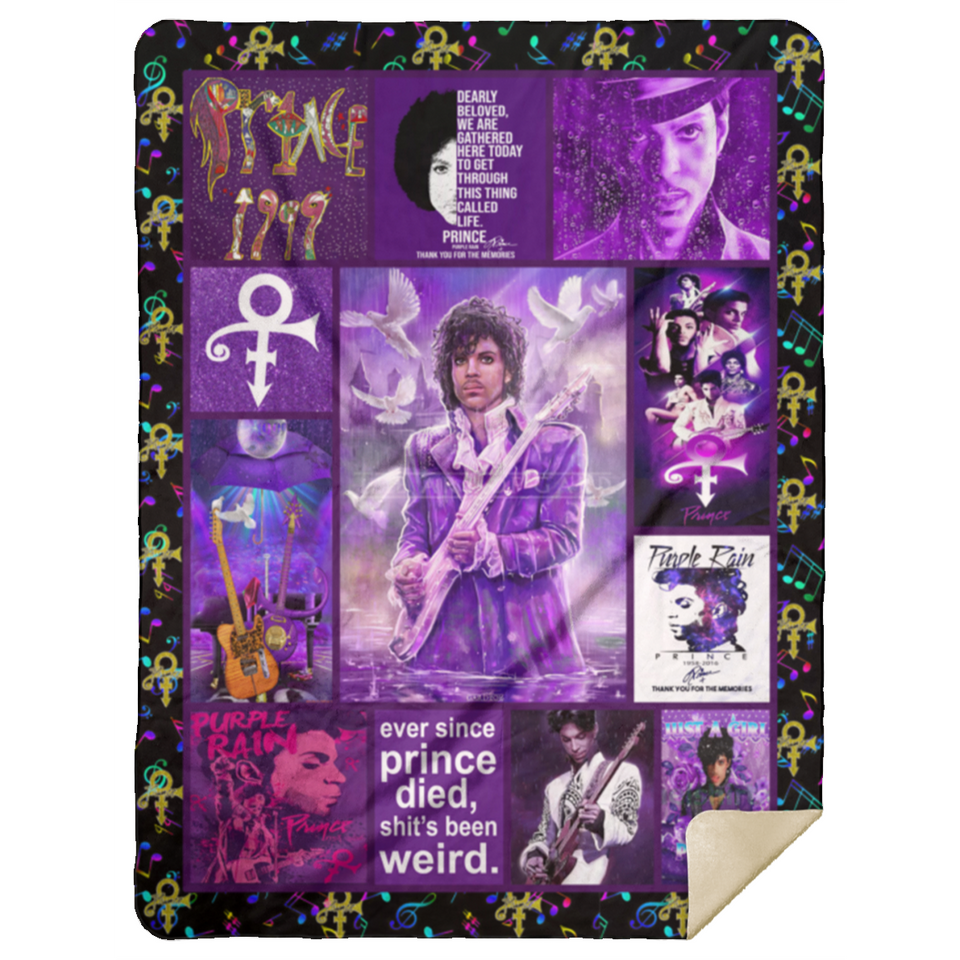 Prince Purple Rain - MSHL Premium Mink Sherpa Blanket 60x80