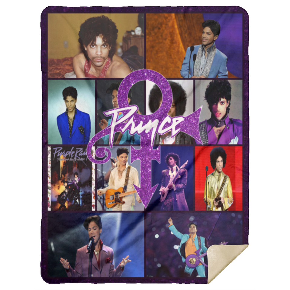 Prince Purple Rain 2 - MSHL Premium Mink Sherpa Blanket 60x80