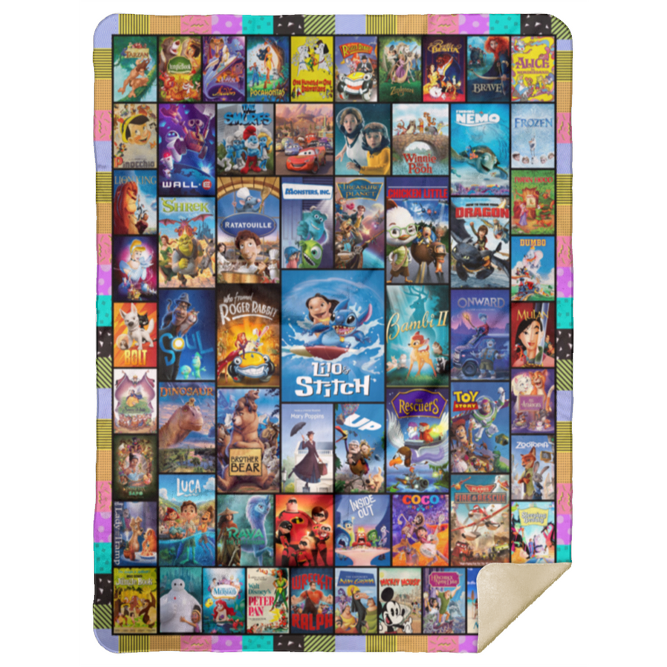 Disneyland Movies Blanket, Mickey And Friends Fleece Blanket Princess Movie MSHL Premium Sherpa Blanket 60x80