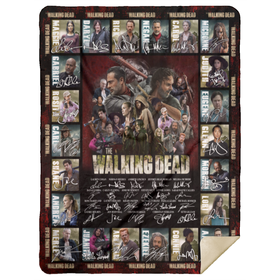 The Walking Dead Blanket, Horror Movies Fleece, Sherpa Blanket Super Soft Cozy MSHL Premium Sherpa Blanket 60x80