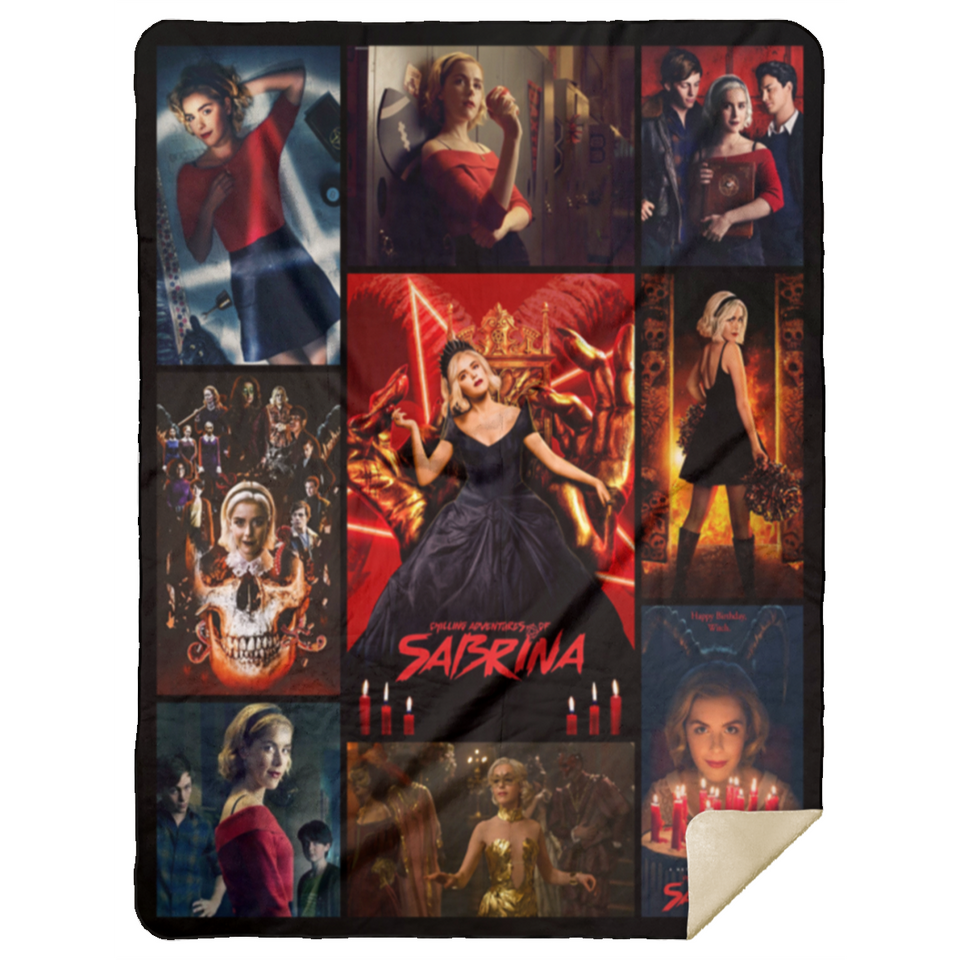Chilling Adventures of Sabrina Blankets, Halloween Horror Movie Fleece, Sherpa MSHL Premium Sherpa Blanket 60x80