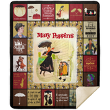 Mary Poppins Blanket, Mary Poppins Classic Movies Fleece, Sherpa Blanket - MSHM Premium Mink Sherpa Blanket 50x60