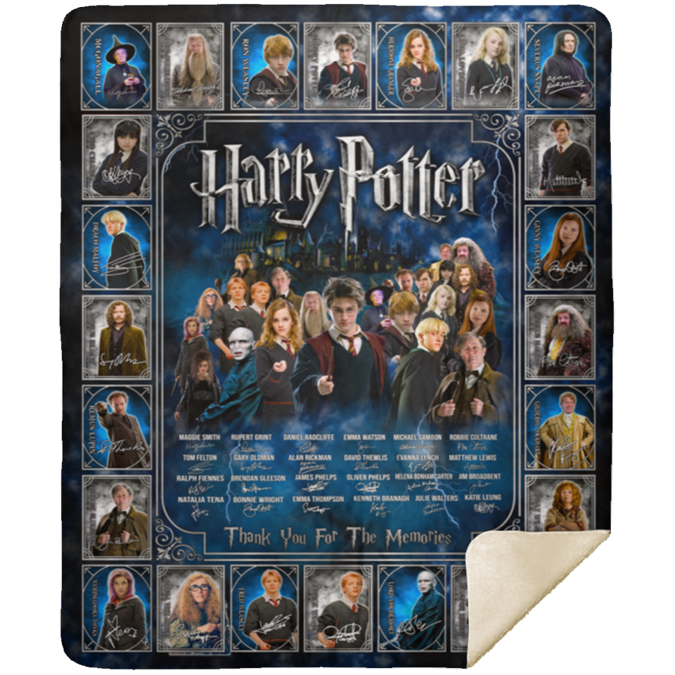Harry Potter Blanket, Thank You For The Memories Fleece, Sherpa Blankets MSHM Premium Sherpa Blanket 50x60