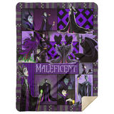 Maleficent Queen Blanket, Sleeping Beauty Fleece, Sherpa Villain Movie Witch MSHL Premium Sherpa Blanket 60x80