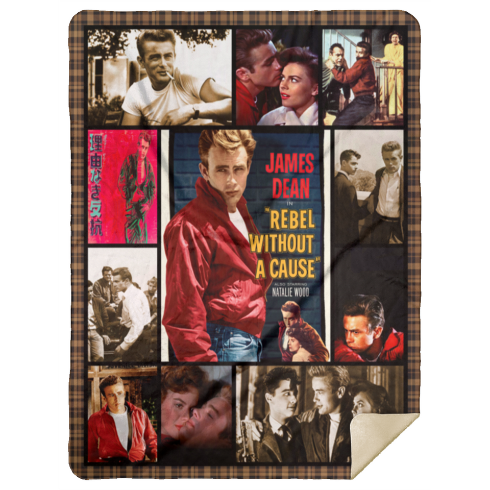 James Dean Rebel Without a Cause Fleece, Sherpa Blanket, James Dean Blanket MSHL Premium Mink Sherpa Blanket 60x80