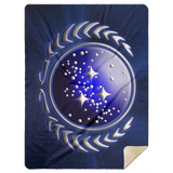 StarTrek UFP Stone Blanket, Star Trek Soft Fleece, Sherpa Blanket - MSHL Premium Mink Sherpa Blanket 60x80