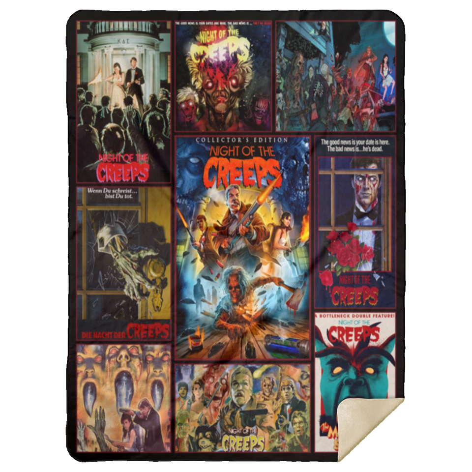 Night Of The Creeps Blankets, Night Of The Creeps Horror Movie Fleece, Sherpa MSHL Premium Sherpa Blanket 60x80