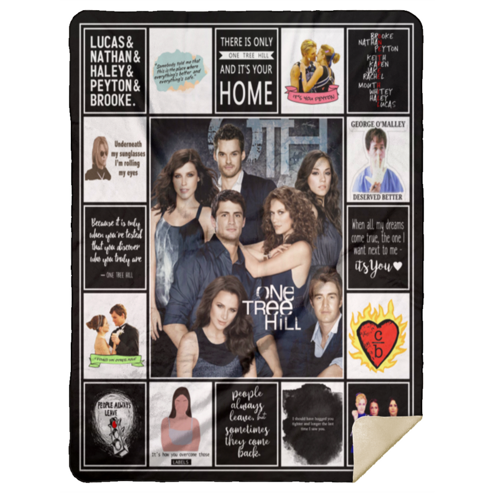 One Tree Hill Blankets, James Lafferty Fleece Sherpa, Sophia Bush Blanket MSHL Premium Sherpa Blanket 60x80