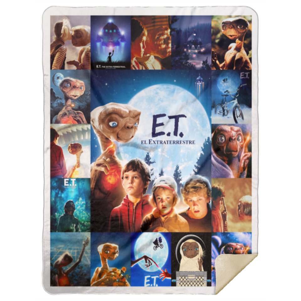 E.T. the Extra-Terrestrial Blanket, Steven Spielberg Fleece, Sherpa Blanket MSHL Premium Sherpa Blanket 60x80