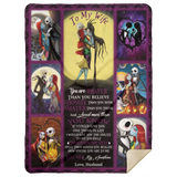 The Nightmare Before Christmas Blanket, To My Wife Fleece, Sherpa Blanket MSHL Premium Sherpa Blanket 60x80