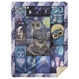Owl Blanket, Gifts for Owl Lovers Fleece, Sherpa Blanket MSHL Premium Sherpa Blanket 60x80