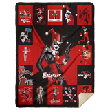 Harley Quinn Blankets, Harley Quinn Cartoon Fleece Sherpa, Comics Blankets MSHL Premium Mink Sherpa Blanket 60x80