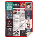 NCIS Gibbs' Rules Blankets, David McCallum Fleece Sherpa Blankets MSHL Premium Sherpa Blanket 60x80