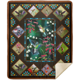 Hummingbird Blanket, Hummingbirds drink nectar Fleece, Sherpa Blanket - MSHM Premium Mink Sherpa Blanket 50x60